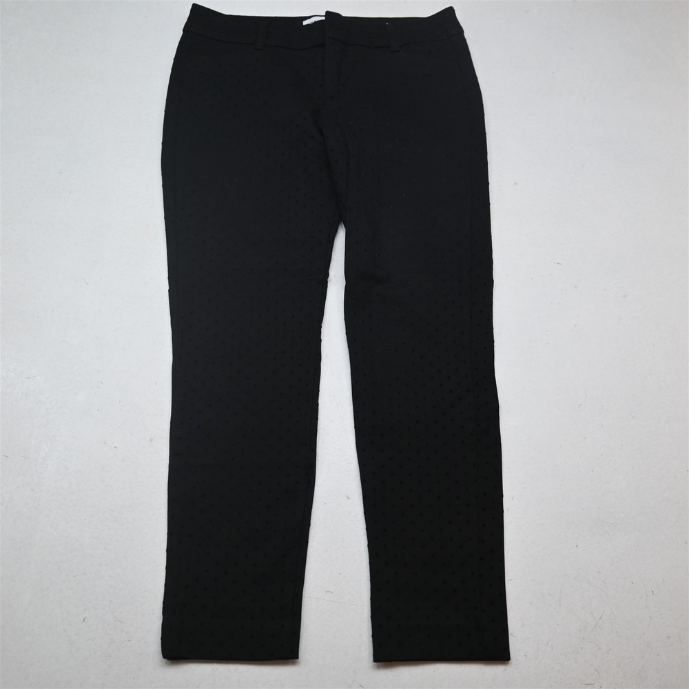 Old Navy 2 Black Polka Dot Pixie Mid Rise Skinny Ankle Stretch Womens Pants